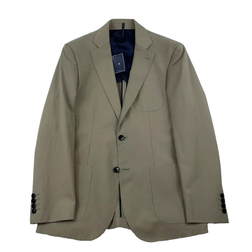 Hardy Amies Brown Cotton Unstructured Mens Blazer Size‎ 40R NWT